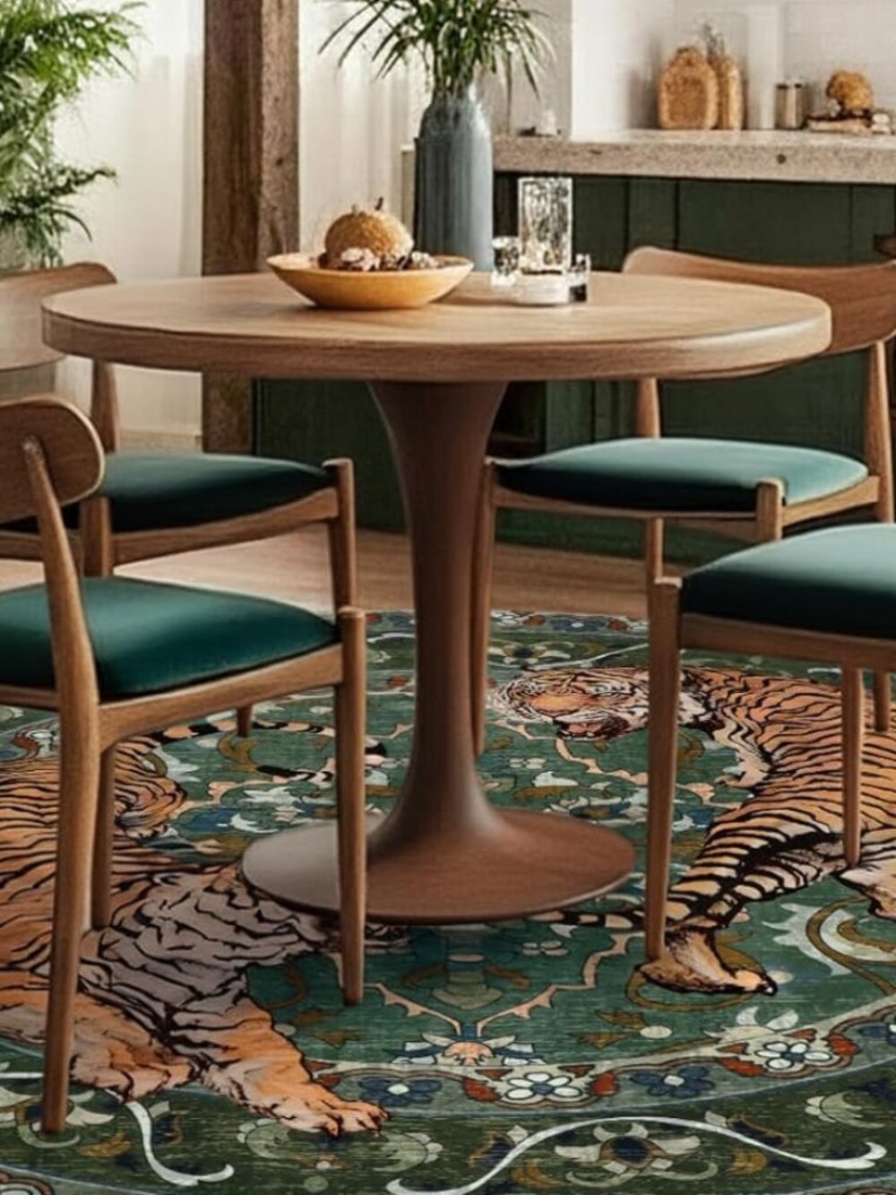 Tiger Round Area Rug - Picture 11 of 11